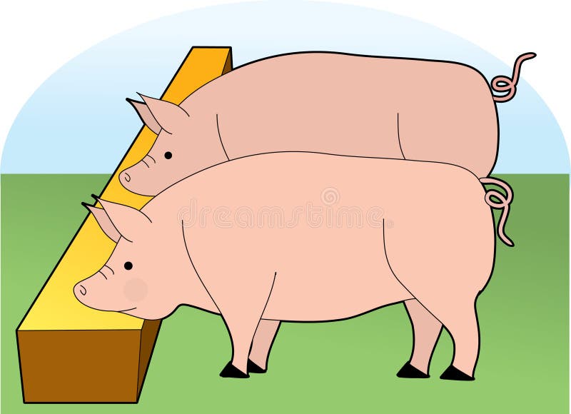Consommation de porcs illustration stock Consommation de porcs illustration stock