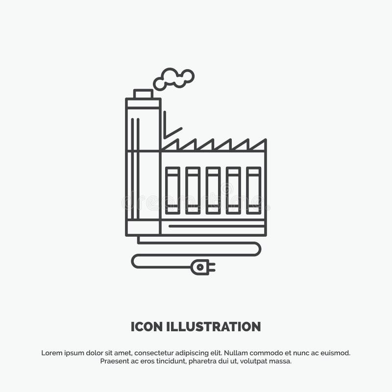 Consommation, ressource, ?nergie, usine, ic?ne de fabrication r illustration de vecteur Consommation, ressource, ?nergie, usine, ic?ne de fabrication r illustration de vecteur