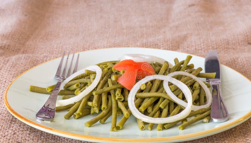 Consommation saine : salade nutrisious de haricots verts photos stock Consommation saine : salade nutrisious de haricots verts photos stock