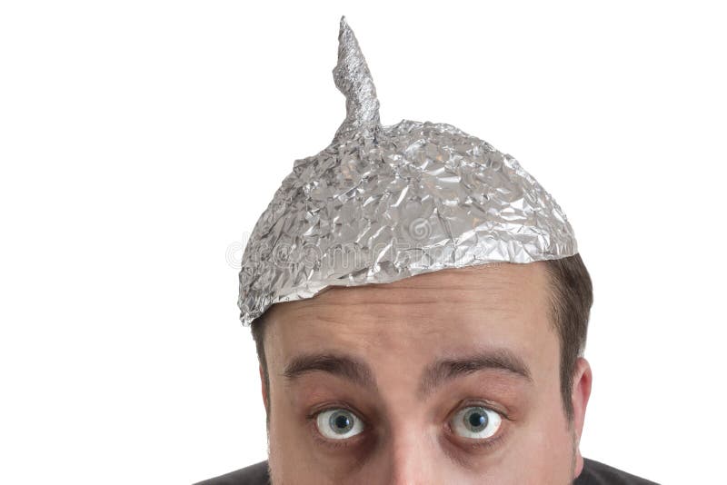 Conspiracy Freak with aluminum foil head