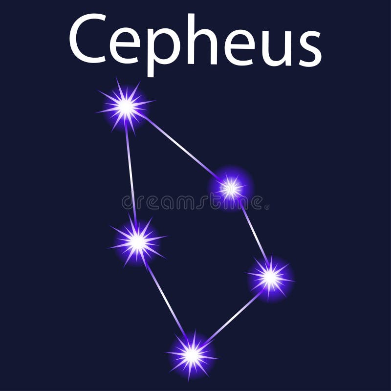 La Estrella De Cepheus De La Constelación En El Cielo Nocturno