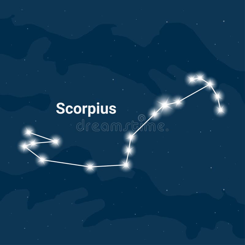 A constelação Scorpius ou o escorpião - vetor ilustração royalty free A constelação Scorpius ou o escorpião - vetor ilustração royalty free