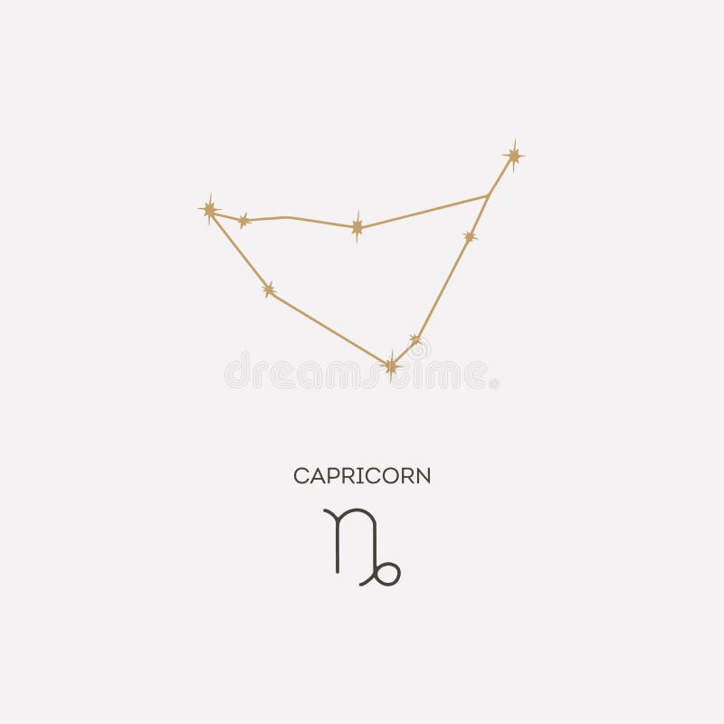 Constellation Capricorn Vector Illustration Stock Vector Illustration