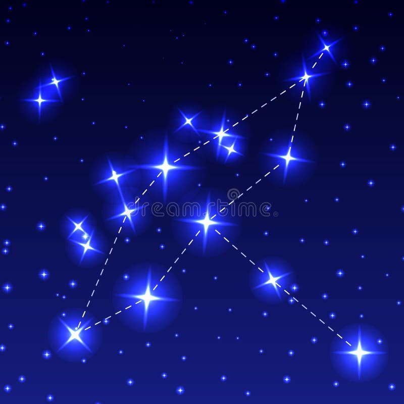 Constellation Cygnus stock vector. Illustration of drawing - 18611125