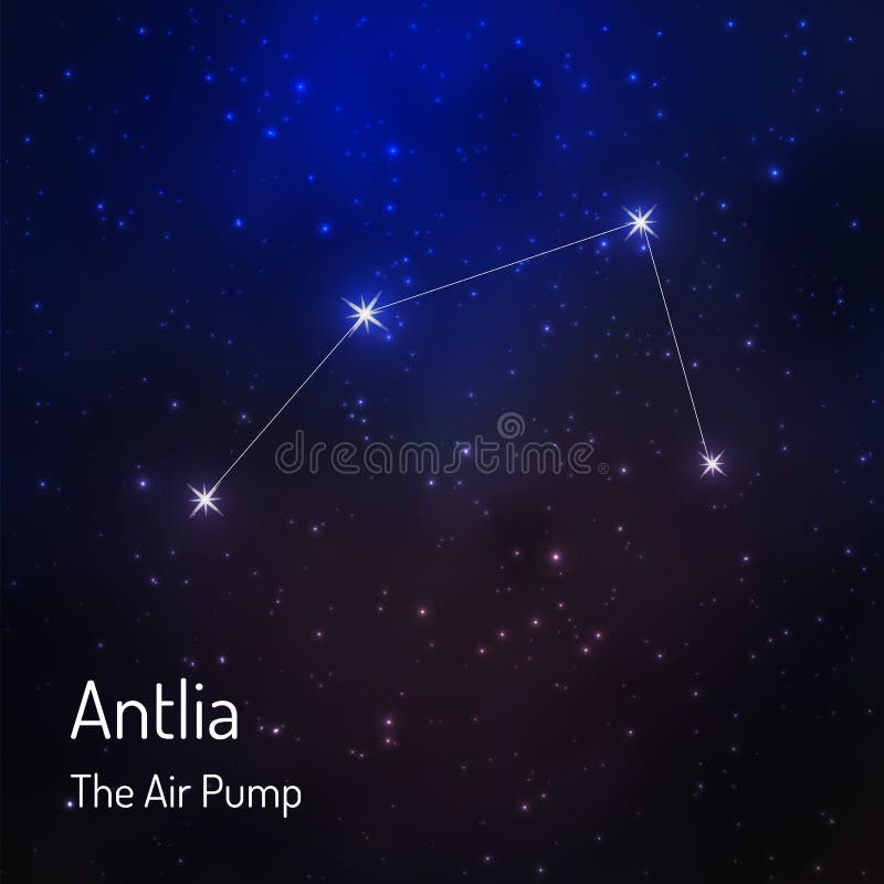 Constellation in the Night Starry Sky Stock Vector Illustration of