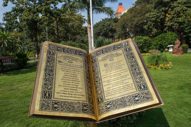 THE CONSTITUTION OF INDIA-near Statue of Dr Babasaheb ambedkar at cooperage circle Mumbai Mumbai