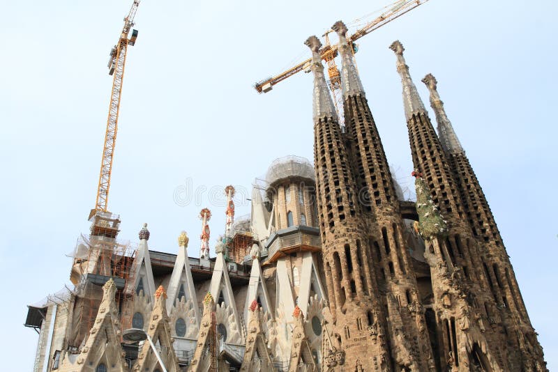 Construcci N De La Bas Lica Sagrada Familia Foto De Archivo Editorial