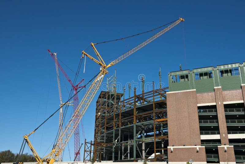 Construcción del campo de Lambeau, embaladores del Green Bay foto de archivo libre de regalías Construcción del campo de Lambeau, embaladores del Green Bay foto de archivo libre de regalías
