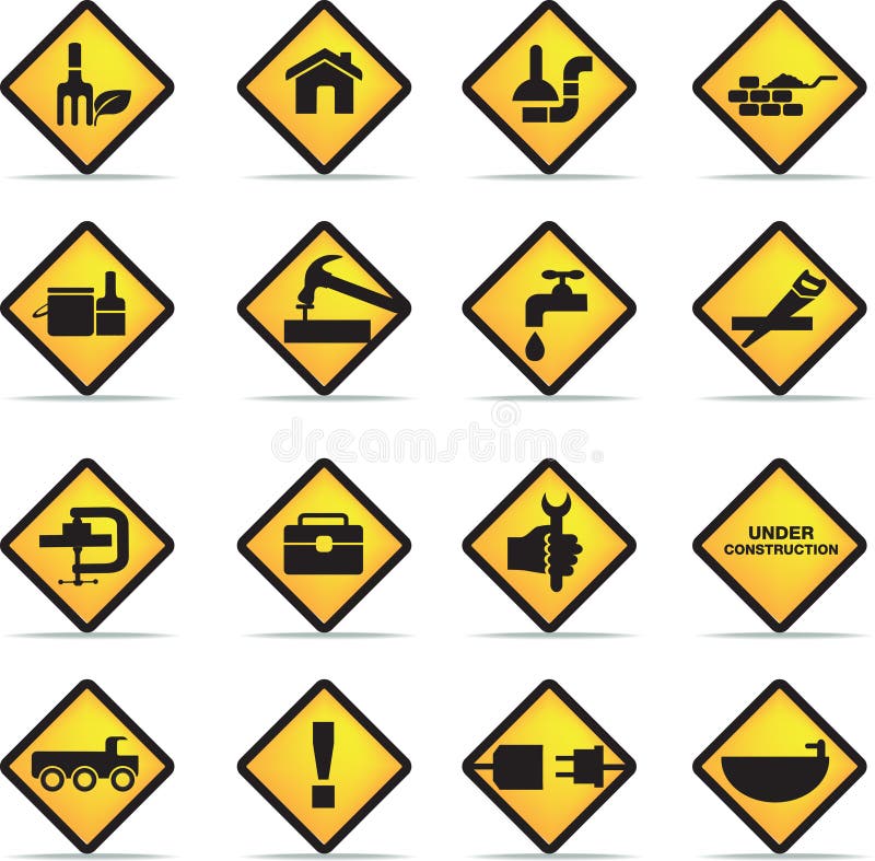 Construcción y conjunto diy del icono libre illustration Construcción y conjunto diy del icono libre illustration
