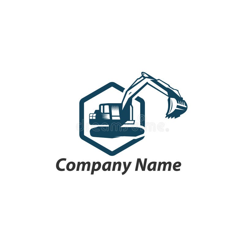 Excavator Vector Logo Template. Excavator Logo. Excavator Isolated