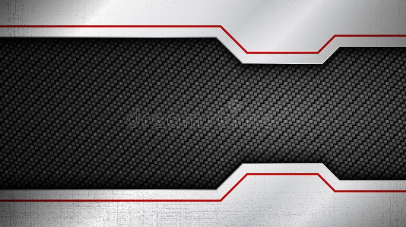 Stainless steel metal panel over carbon fiber background