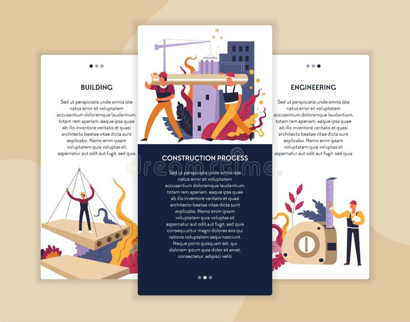 Construction Building and Engineering Online Web Page Templates Stock Construction Building and Engineering Online Web Page Templates Stock