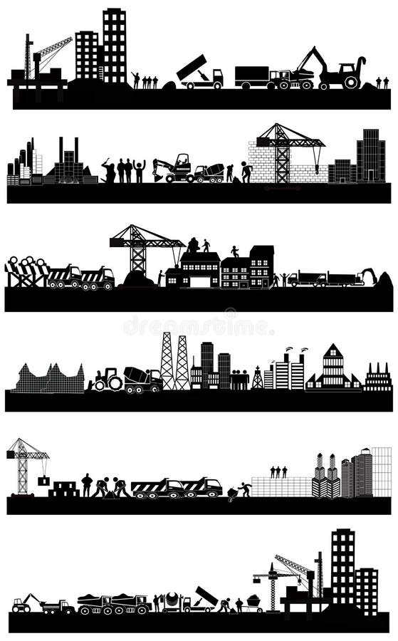 Construction building site vector illustration Construction building site vector illustration