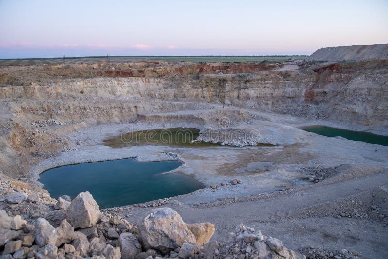 Construction Canyon. Gypsum Mining Site Stock Photo Image of park