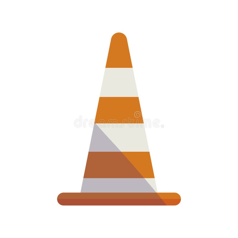 Construction Cone Isolated Icon Stock Illustration Illustration of