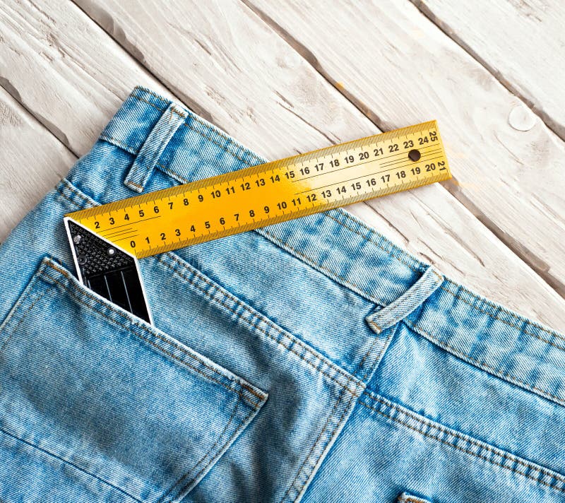 Construction Corner 90 Degrees in the Pocket of Denim Pants. the