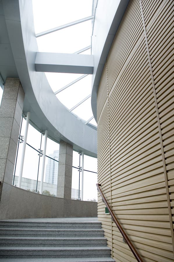 Construction corridor interior design stock image