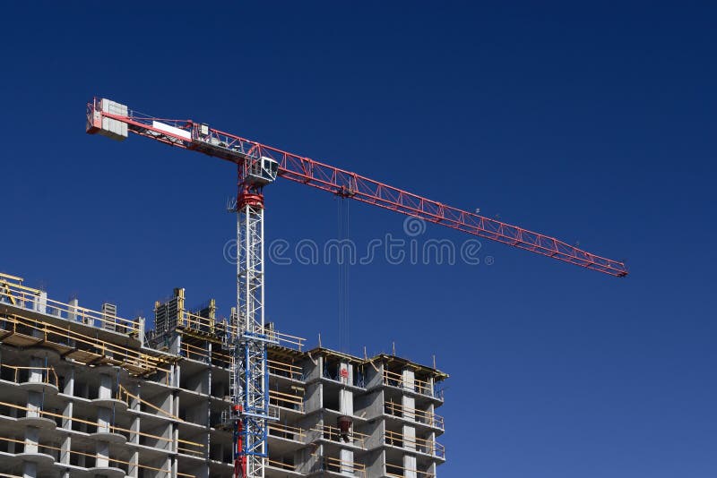 Construction with crane