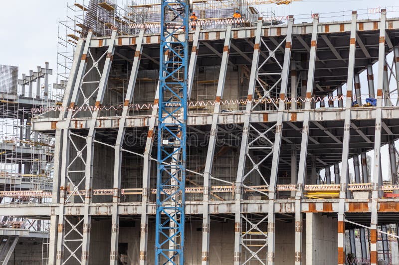 Construction Crane on the Background of the Sky. Construction Site