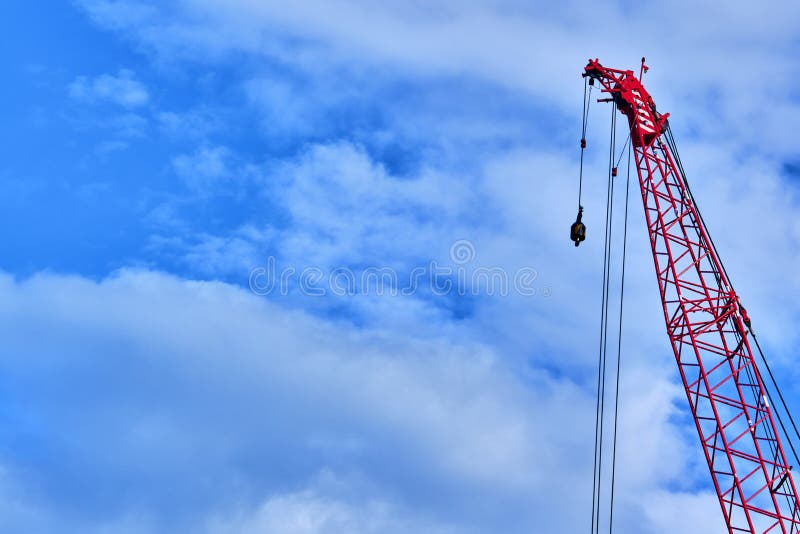 Construction Crane Mast General Plan Color Stock Image Image of tall