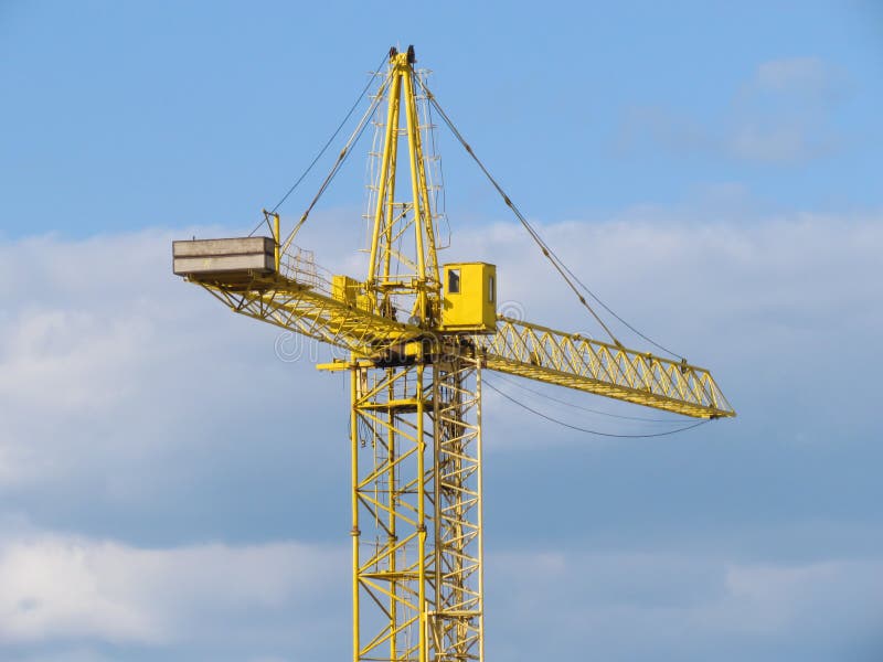 Construction Crane in the Sky. Stock Image Image of engineering