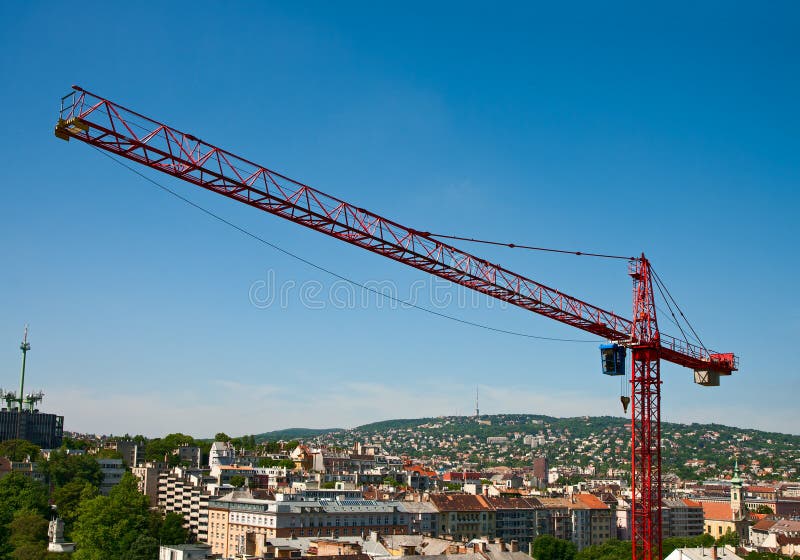 Construction crane tower