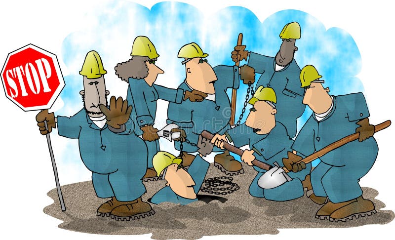 Construction Crew royalty free illustration