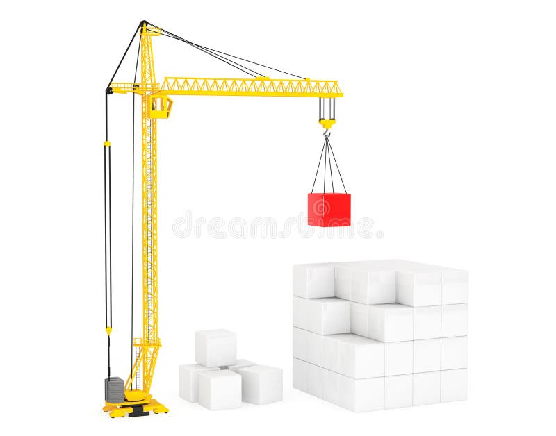 Construction of Cubes by Yellow Tower Crane