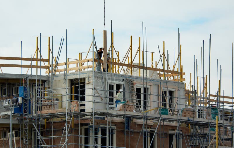 Construction d'une maison image libre de droits Construction d'une maison image libre de droits