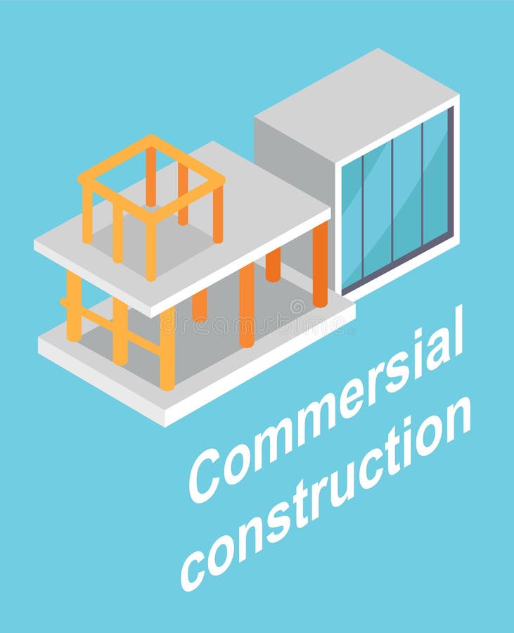 Construction de Commersial, affiche de construction de disposition illustration de vecteur Construction de Commersial, affiche de construction de disposition illustration de vecteur