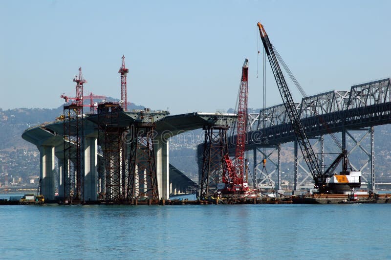 Construction of the new Bay Bridge near San Francisco, California. Construction of the new Bay Bridge near San Francisco, California