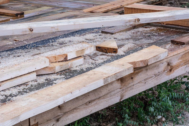 Construction of Frame House Parts Stock Image Image of plank, house