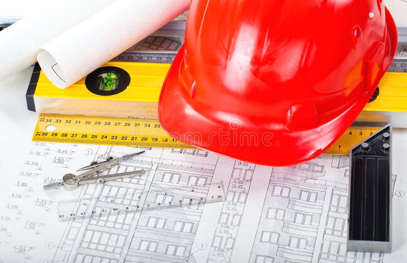 Construction drafts royalty free stock image