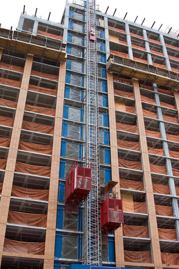 Construction elevators stock image. Image of lifts, flat 5025875