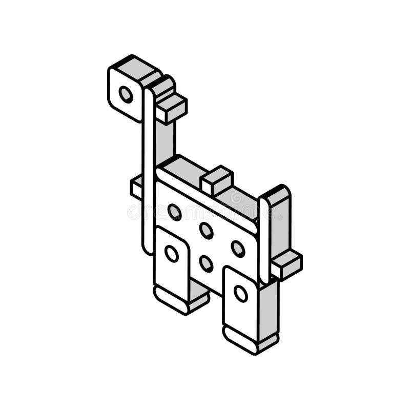 Model de inginerie pentru construcții set jucărie model de imagine izometrică a pictogramei pentru copii royalty free illustration