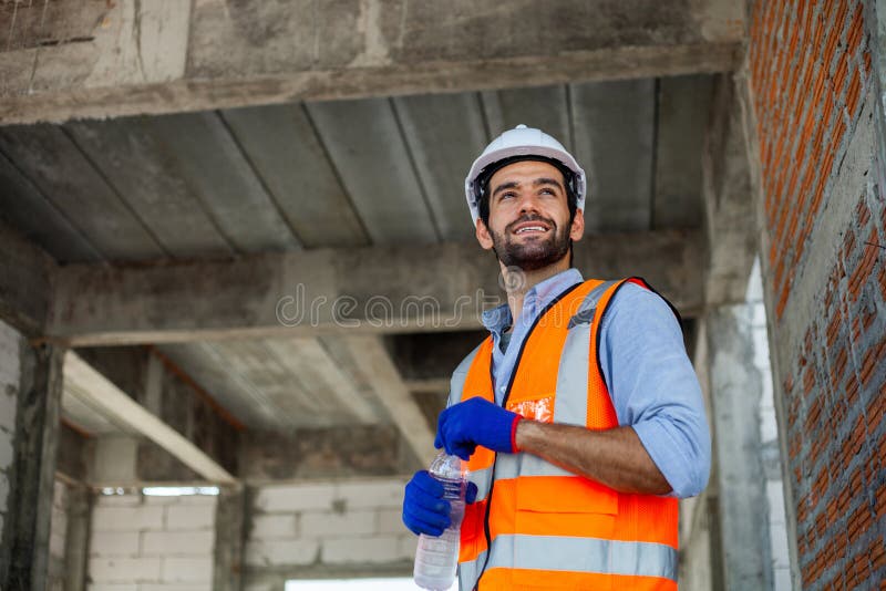 Construction Engineers are Holding Water on a Construction Site