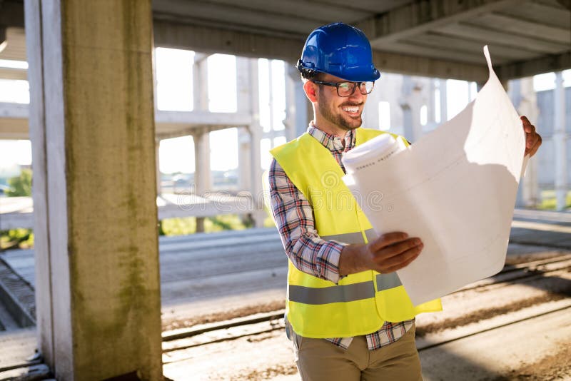 Construction Foreman on the Job Site Stock Photo Image of blue, manager 159501570