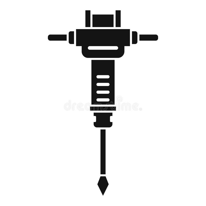 Hammer Drill Icon, Simple Style Stock Vector Illustration of industrial, engineering 122920696