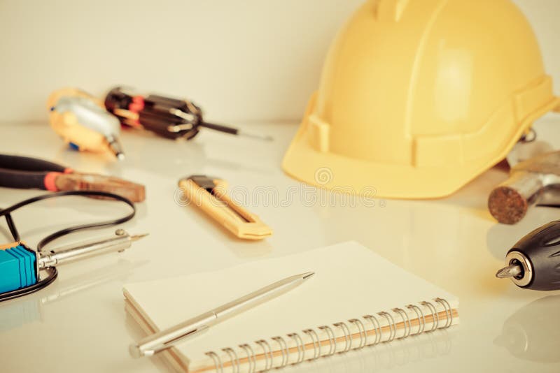 Construction Or Handy Man Objects Stock Photo Image of color, wooden 6837124