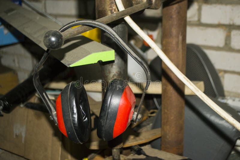 Construction Headphones Against Noise Stock Image Image of helmet