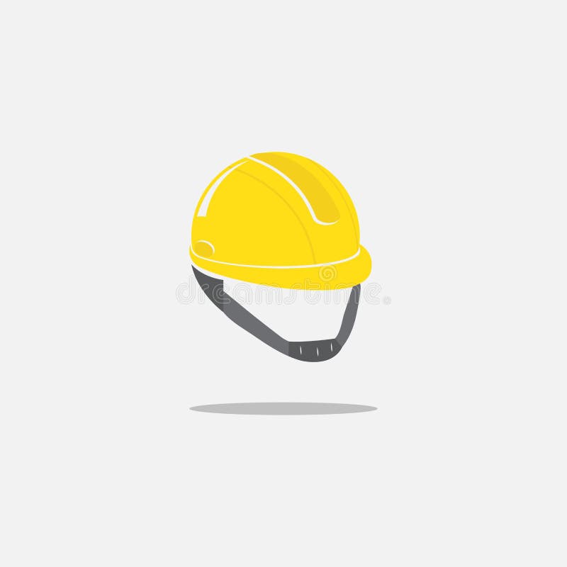 Construction Helmet Icon on White Background. Safety Hard Hat. Vector