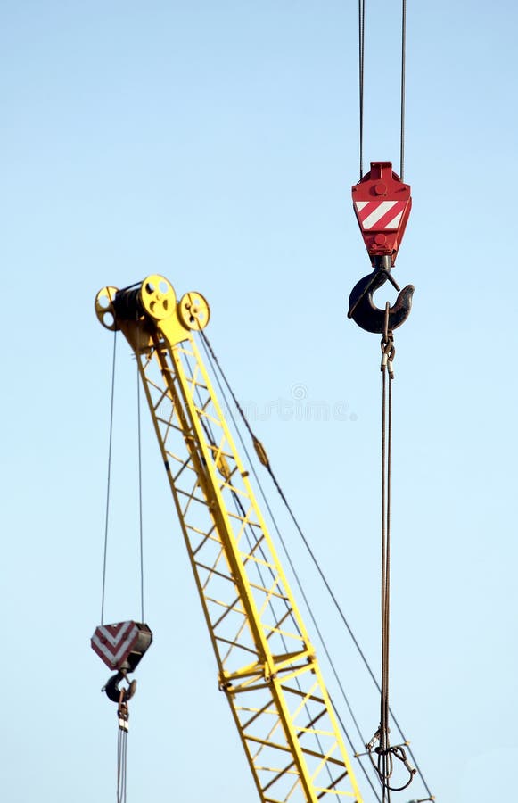 Construction Hoisting Tower Cranes Stock Photo Image of rope, strong