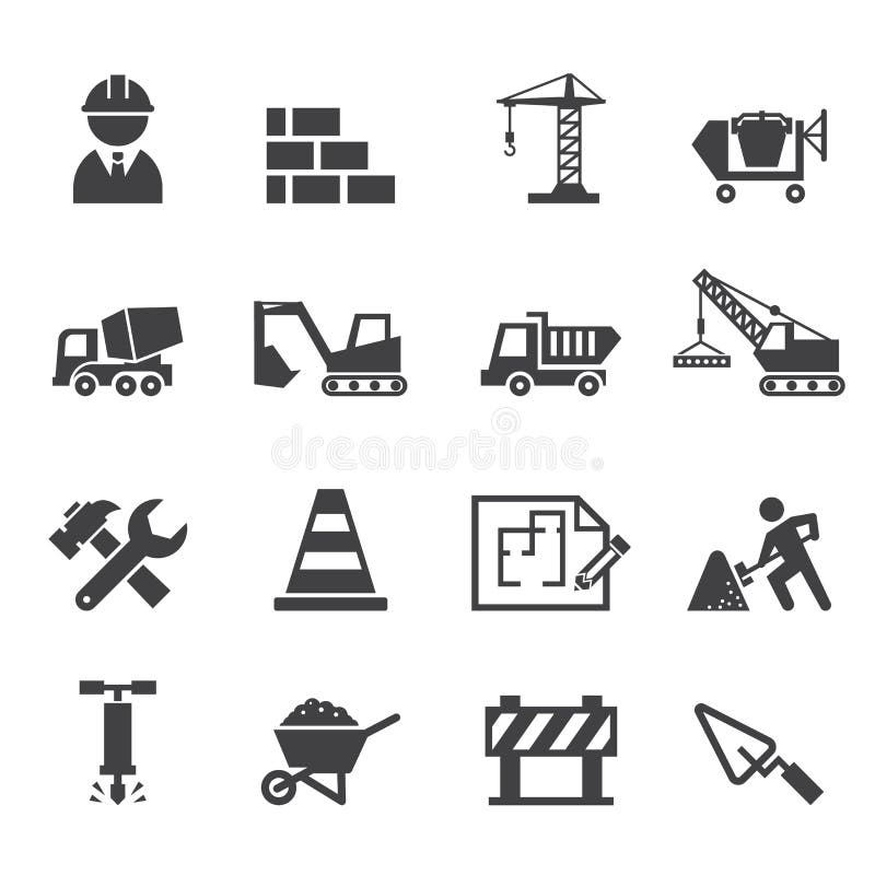 Construction icon stock illustration