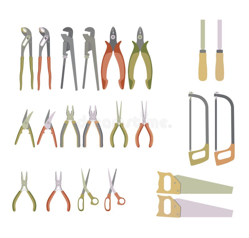 Construction Industrial Tool Set 1 Stock Vector Illustration of