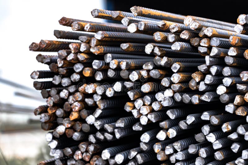 Construction Industry Steel Bars Supply Stock Photo Image of ordered, grey 192769992