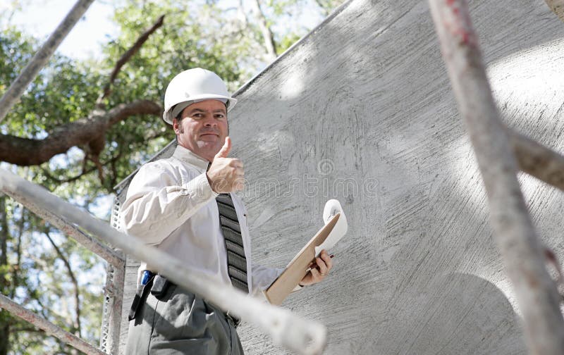 Construction Inspector Thumbsu stock image Construction Inspector Thumbsu stock image