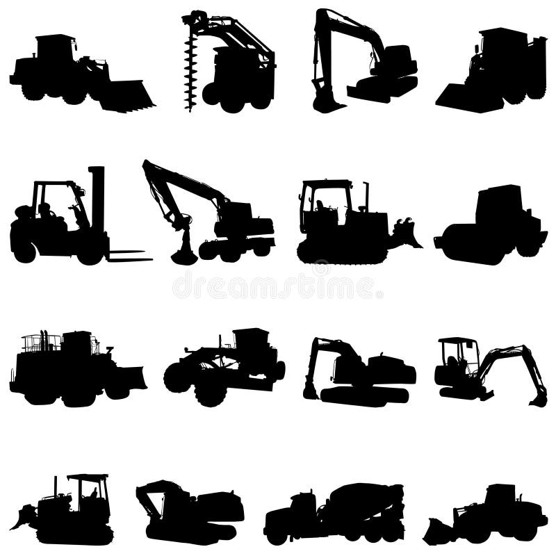 Construction machines vector