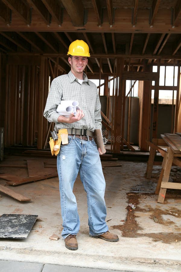 Construction Man stock image. Image of hardhat, house 2026547