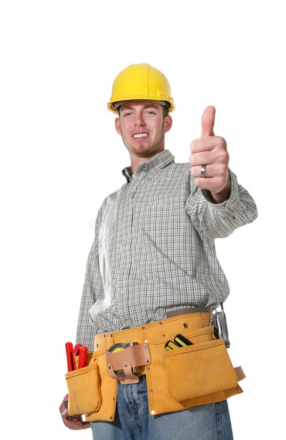 Construction Man (Focus on thumb) stock images Construction Man (Focus on thumb) stock images