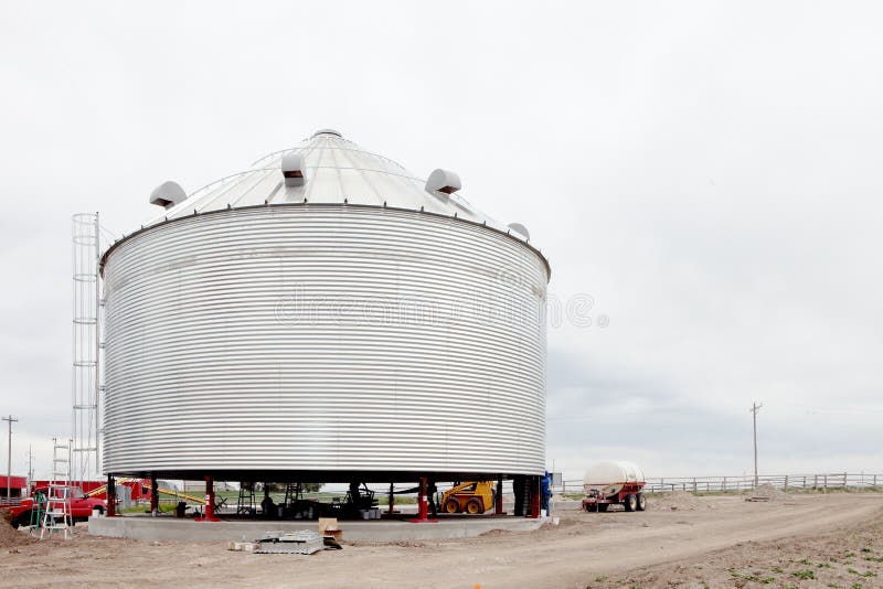New Steel Farm Building Under Construction Stock Photo Image of